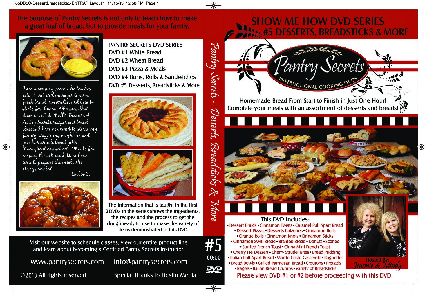 DVD #5 ~ Desserts, Breadsticks & More… (Downloadable Version)